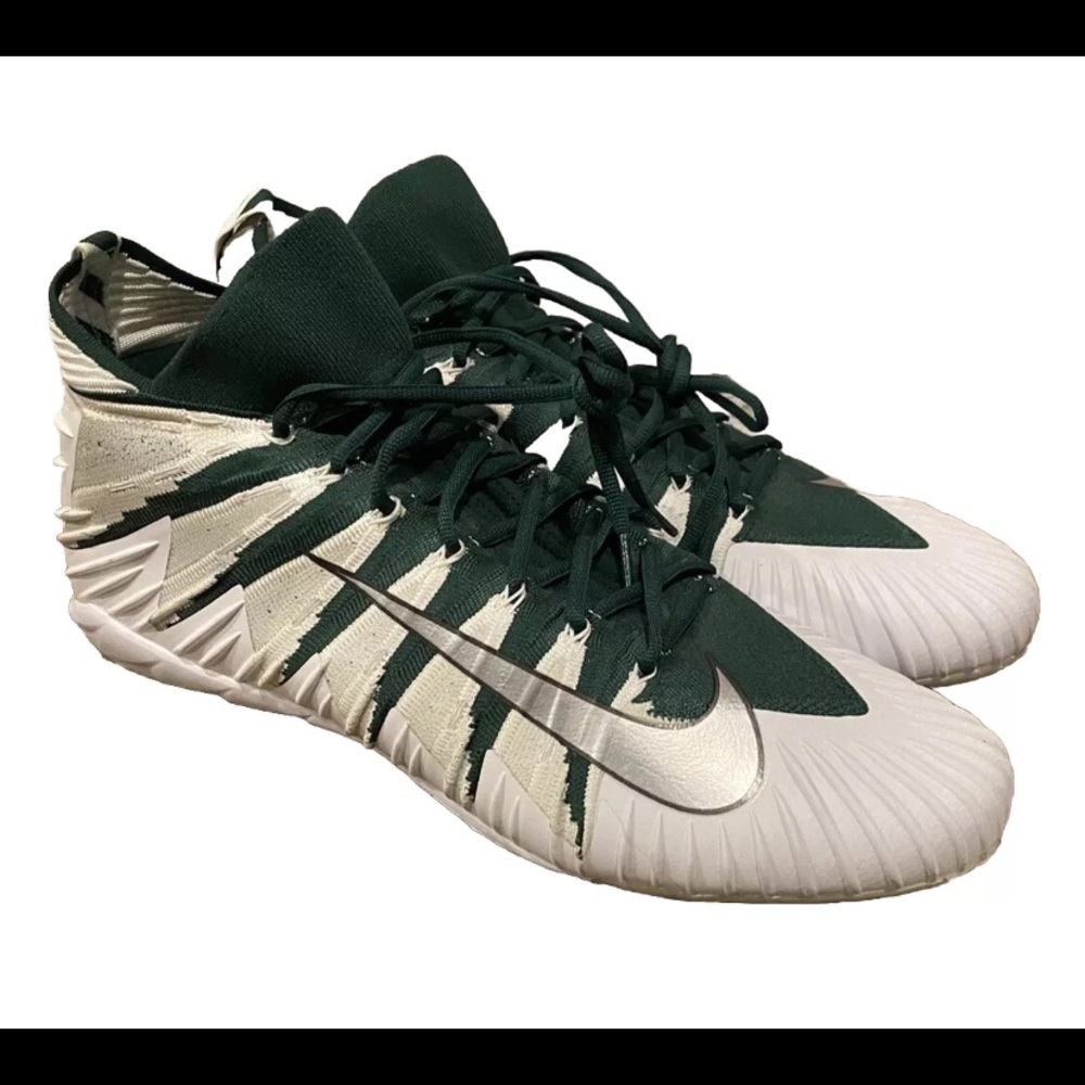 Nike Alpha Menace Elite TD Football Cleats AJ6547-303 Green White Silver SIZE 16